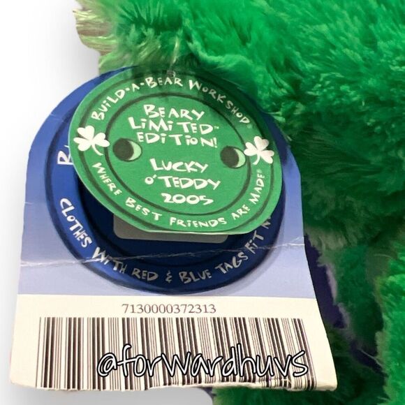 Build-A-Bear Lucky O' Teddy Plush - Limited Edition St. Patrick's Day 2005 - Picture 6 of 10